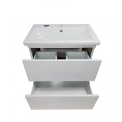 Підвісна тумба Mikola-M Plastic 2.0 White з пом. Como 60 см 2 ящ система push Суми
