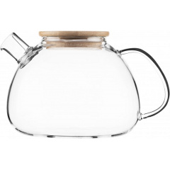 Заварочный чайник 1.5 л боросиликатное стекло с бамбуковой крышкой Ardesto AR3015GBI Киев