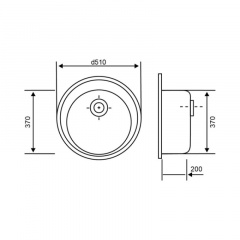 Кухонна Мийка Lidz D510/200 Bla-03 (Lidzbla03D510200) Київ