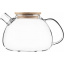 Заварочный чайник 1.5 л боросиликатное стекло с бамбуковой крышкой Ardesto AR3015GBI Черновцы