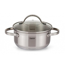 Кастрюля Fissman Luminosa 1.5л Induction со стеклянной крышкой DP36635