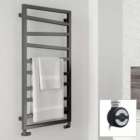 Рушникосушка електрична Terma ZIGZAG 835х500 Black mat (9005 mat) з теном МОА