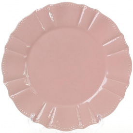 Набор Bona 6 обеденных тарелок Leeds Ceramics SUN диаметр 26см каменная керамика Розовые DP40088