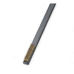 Щітка Lessmann ручна пластикова ручка 350х22х12мм 4х11/12-рядний латунний гофрований дріт 0.35мм 10мм (182807) Чернігів