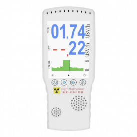 Дозиметр радиации радиометр счетчик гейгера с большим на аккумуляторе Meterk Air-02 LCD Белый (100845)