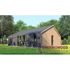 Барнхаус с баней 9,2х8,0м Sauna Barn House 03 от производителя ThermoWood Production Кропива