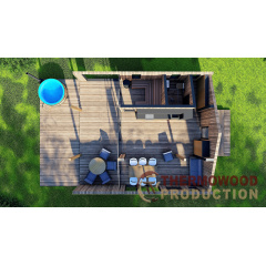 Барнхаус с баней 9,2х8,0м Sauna Barn House 03 от производителя ThermoWood Production Кропива