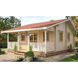 Баня деревянная из профилированного бруса 6х7