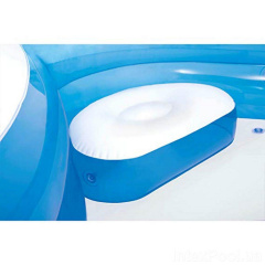 Дитячий надувний басейн Intex 56475-1, 229 х 229 х 66 см, з кульками 10 шт, сидіннями, підсклянниками (hub_3q1i7e) Херсон