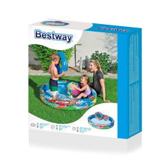Детский надувной бассейн Bestway 51124 «Рыбки» 112 х 20 см, с мячиком и кругом Одесса