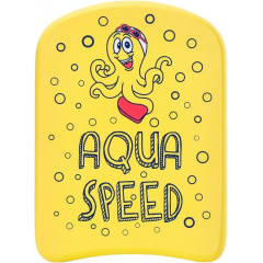 Доска для плавания Aqua Speed KIDDIE Kickboard Octopus 6897 (186-octopus) 31 x 23 x 2.4 см Желтый Калуш