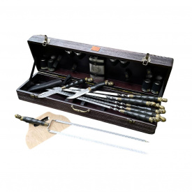 Набор шампуров Казак Gorillas BBQ в деревянной коробке