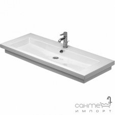 Умывальник 120см с одним отверстием Duravit 2nd floor 04911200001 с покрытием WonderGliss