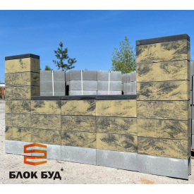 Блок модульний для паркану Ранчо Чорне Золото