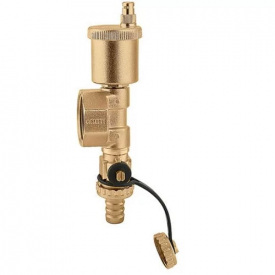 Блок коллекторный Caleffi с воздухоотводчиком и сливным клапаном 1 1/4" (599671)