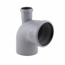 Коліно каналізаційне з відведенням TA Sewage 50х110х110 90° (вгору)