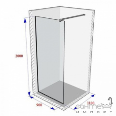 Душевая кабина Weston WP0 900x1100x2000 polish/прозрачное стекло Черкаси