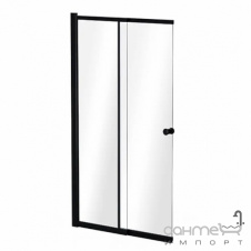 Шторка для ванны Besco Easy Slide-2S Black 100x150 хром/прозрачное стекло