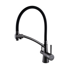 Смеситель для кухни под осмос Globus Lux LAZER GLLR-0700-11-GRAPHITE Вишневе