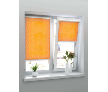 Ролети тканинні на вікна Ажур помаранчевий