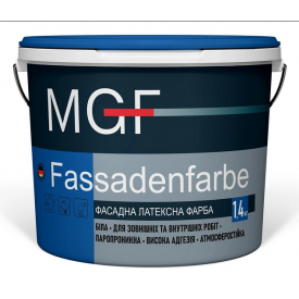 Фарба фасадна водоемульсійна латексна MGF M90 Fassadenfarbe 1,4 кг