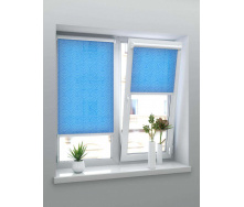 Ролети тканинні на вікна Ажур темно-блакитний