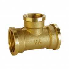 Тройник редукционный латунный 3/4″ВР х 1/2″ВРх 3/4″ВР штампованный А0212А