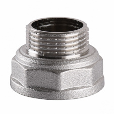 Переходник редукционный никелированный 1 1/4″ВР х 1″НР штампованный А0605А(нк)