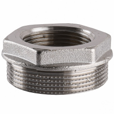 Футорка никелированная 2″НР х 1 1/4″ВР штампованная А0756А(нк)