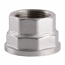 Муфта редукционная никелированная 1 1/2″ВР х 1 1/4″ВР штампованная А0338А(нк)