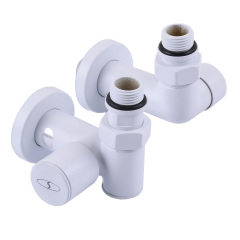 Набор Кран вентильный угловой с американкой SOLOMON LUX 1/2″ WHITE 7777 TEN (2шт.) Лубны
