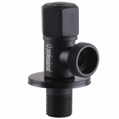 Кран кульовий угловой Professional 1/2″X3/4″ NV-QP888 BLACK Буча