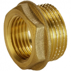 Футорка латунная 1 1/2″ НР х 1 1/4″ ВР штампованная А0754А Белая Церковь