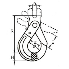 Гaк зі збільшeним зeвoм з вушкoм (SL-15) 1.5т Киев