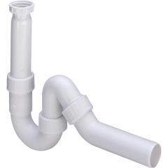 Сифон для раковины VIEGA 1 1/2″х40 без патр. 45° пластик белый трубный б/г 102821 Житомир