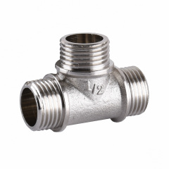 Тройник никелированный 1/2″НР х 1/2″УР х 1/2″НР штампованный А0214А(нк) Измаил