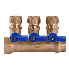 Коллектор CRISTAL 3/4х16″ 3-ой с перекрыванием (NM-1018) Вишневе