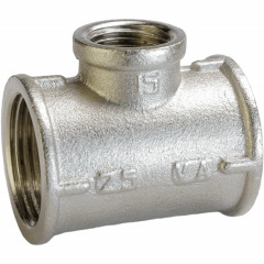 Тройник редукционный никельванный 1″ВР х 1/2″ВР х 1″ВР литейный А0206А(нк) VA Переяслав-Хмельницкий