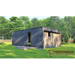 Модульний будинок 7,2х5,2м High Tech House 09 в стилі хай-тек від виробника ThermoWood Production Тернопіль