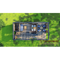Модульний будинок 9,5х4,7м High Tech House 07 в стилі хай-тек від виробника ThermoWood Production Полтава