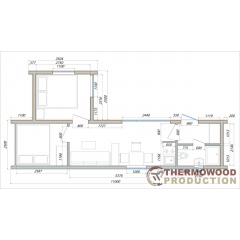 Модульний будинок 11,0х5,0м High Tech House 12 в стилі хай-тек від виробника ThermoWood Production Київ