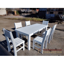 Белая мебель из массива дерева от производителя комплект Furniture set - 44