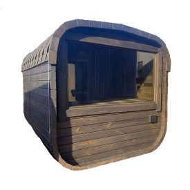 Мобильная квадро баня бочка 2.4x6.0 м под ключ от Thermowood Production