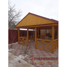 Деревянная беседка 4,5х5,0 м Thermowood Production
