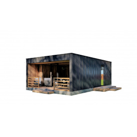 Модульный дом 7,2х5,2м High Tech House 09 в стиле хай-тек от производителя ThermoWood Production