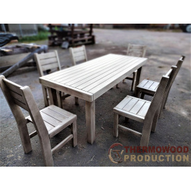 Білі меблі з патиною з масиву дерева від виробника комплект Furniture set-45