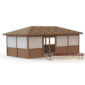 Беседка пятискатная 48м2 от производителя Thermowood Production