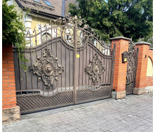 Кованые ворота классические со львами Legran