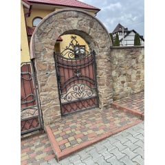 Ковані ворота комбіновані широкі Legran Покровськ