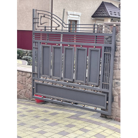 Кованые ворота металлические комбинированные не типичные Legran